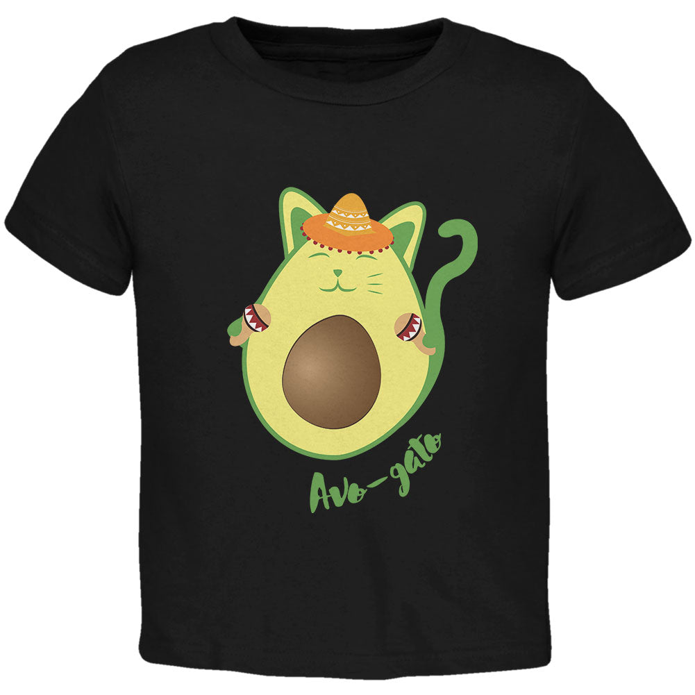 Cinco De Mayo Avogado Avocato Avocado Cat Spanish Toddler T Shirt Toddler T-Shirts Old Glory 2T Black 