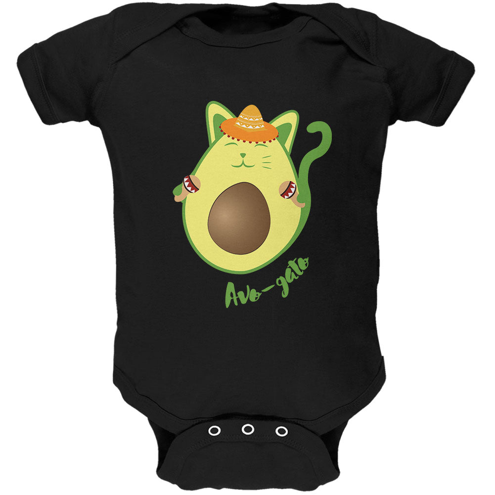 Cinco De Mayo Avogado Avocato Avocado Cat Spanish Soft Baby One Piece Baby One Piece Old Glory 0-3M Black 