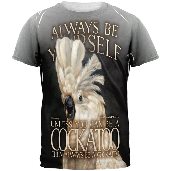 Always Be Yourself Unless Cockatoo All Over Mens T Shirt Men's T-Shirts Old Glory 2XL Multicolored 