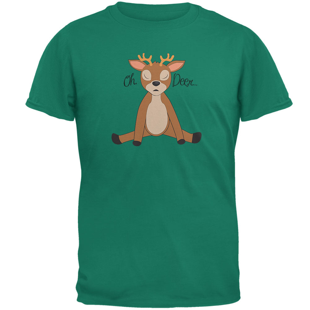 Oh Deer Funny Pun Cute Mens T Shirt Men's T-Shirts Old Glory 2XL Green 