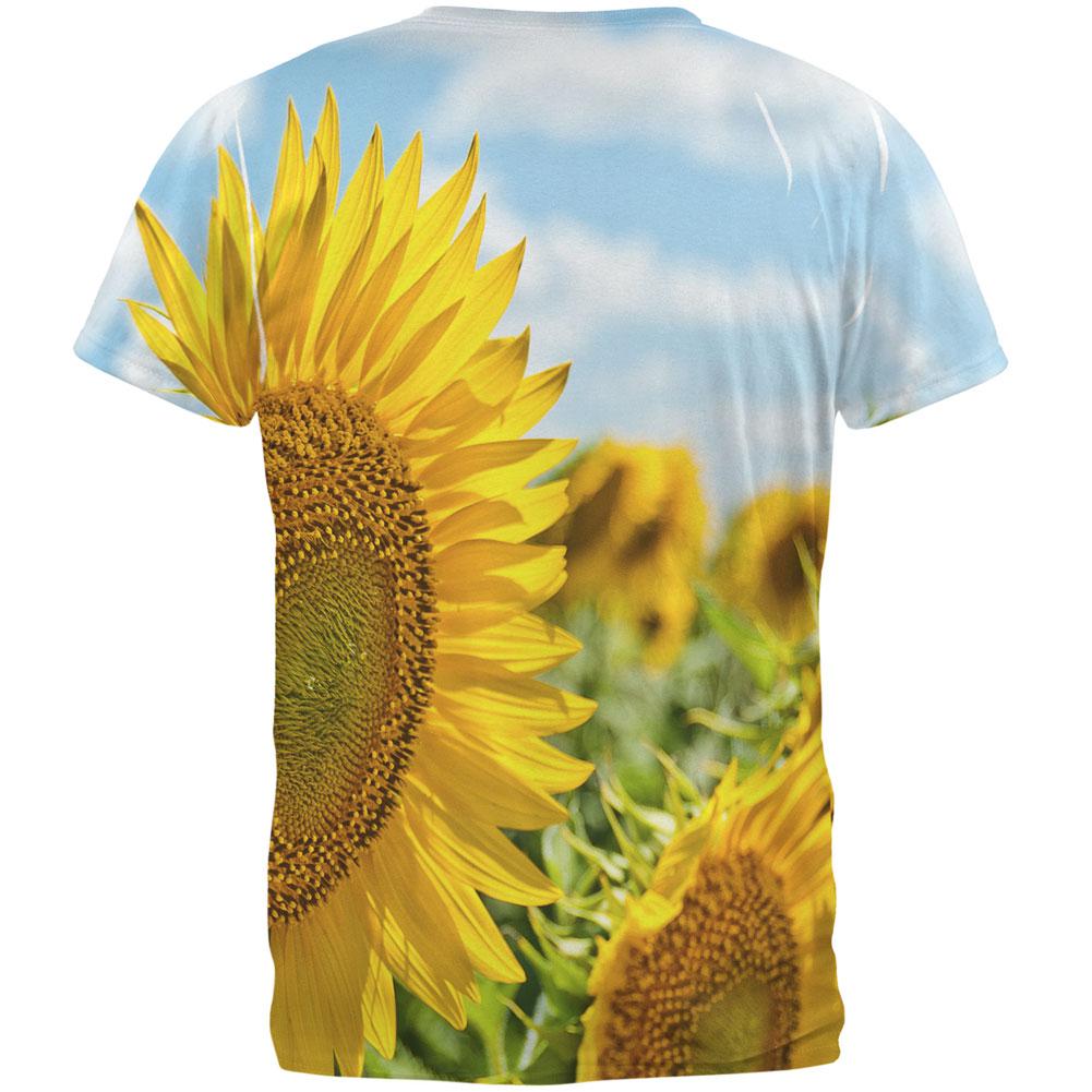 Sunflower Fields All Over Mens T Shirt Men's T-Shirts Old Glory   