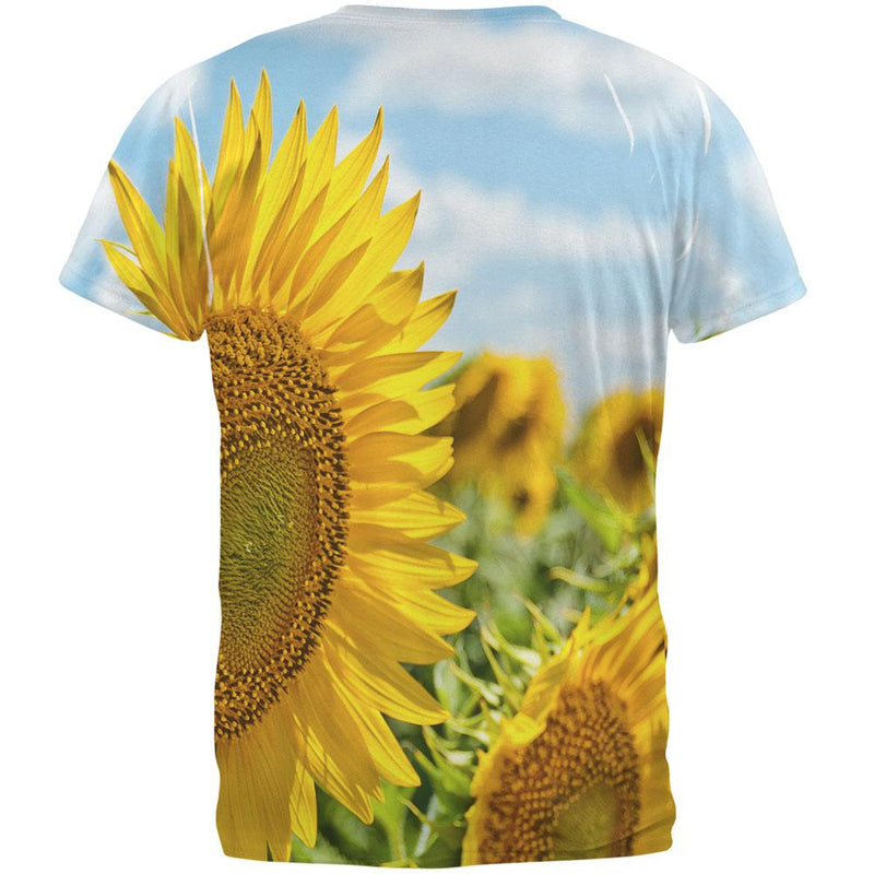 Sunflower Fields All Over Mens T Shirt Men's T-Shirts Old Glory   