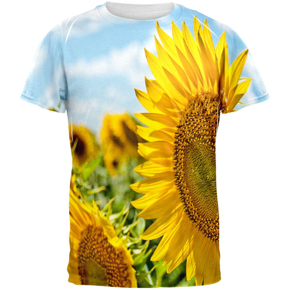 Sunflower Fields All Over Mens T Shirt Men's T-Shirts Old Glory 2XL Multi 