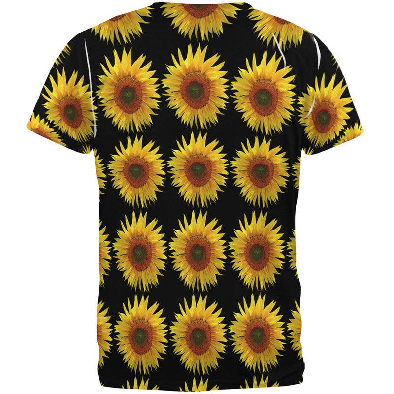 Sunflower Pattern All Over Mens T Shirt Men's T-Shirts Old Glory   