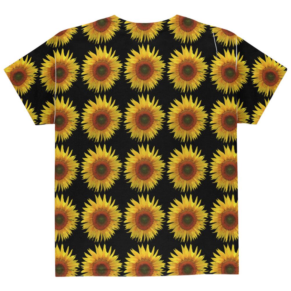 Sunflower Pattern All Over Youth T Shirt Youth T-Shirts Old Glory   