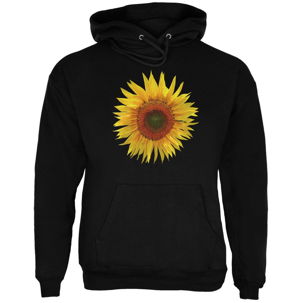 Giant Sunflower Mens Hoodie Men's Hoodies Old Glory 2XL Black 