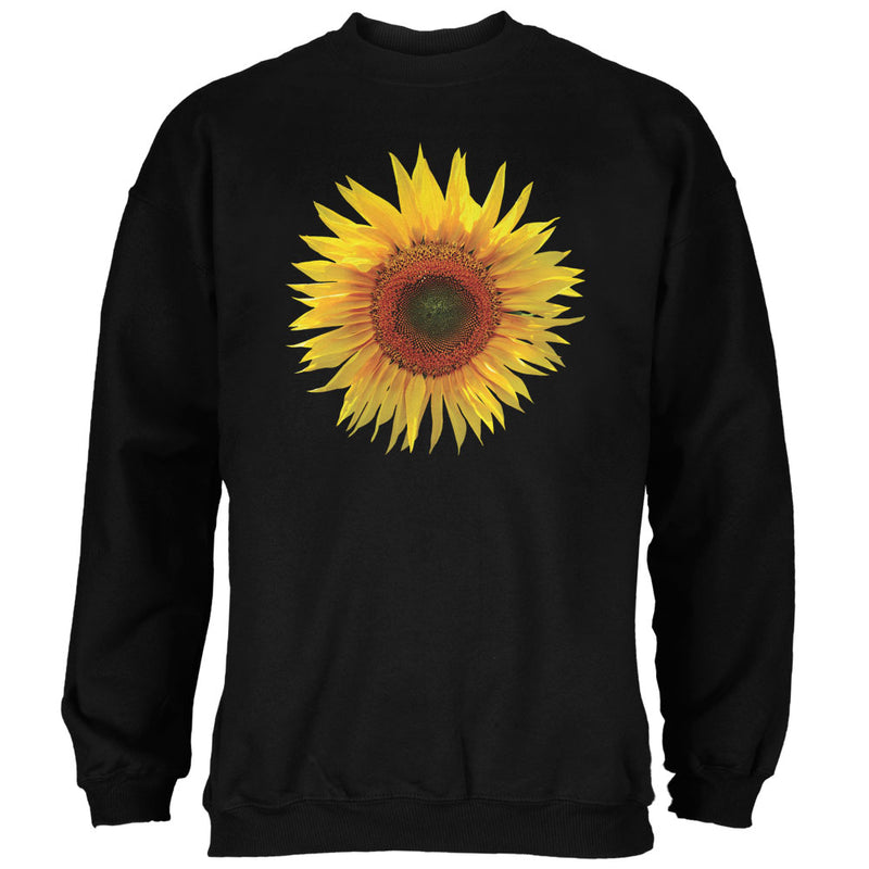 Giant Sunflower Mens Sweatshirt Men's Sweatshirts Old Glory 2XL Black 