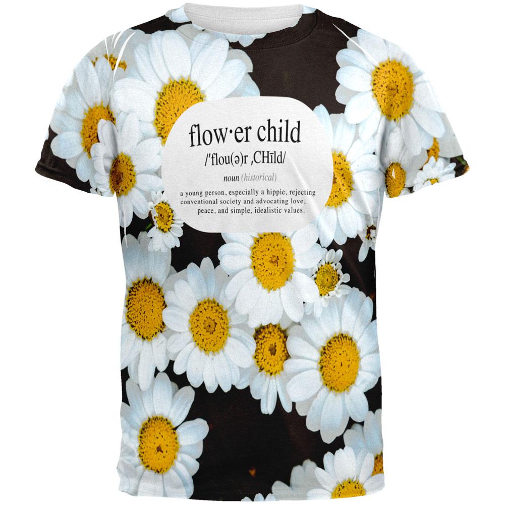 Flower Child Definition Daisies All Over Mens T Shirt Men's T-Shirts Old Glory 2XL Multi 