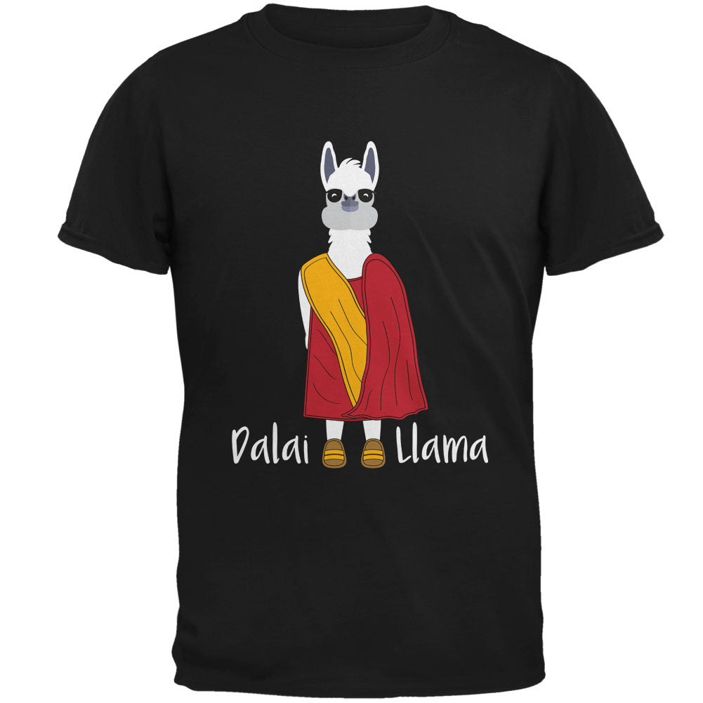 Funny Dalai Lama Llama Pun Mens T Shirt Men's T-Shirts Old Glory 2XL Black 