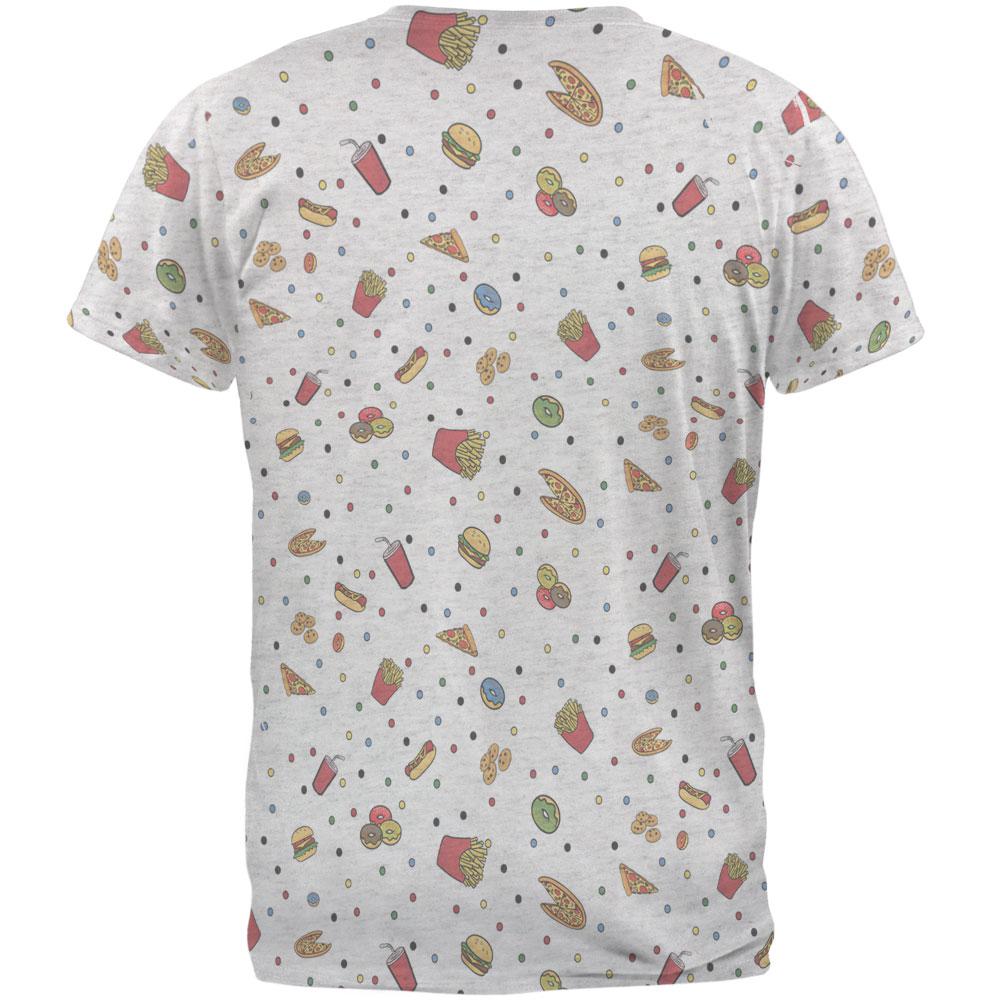 Junk Food Pattern Men's Soft T-Shirt Men's T-Shirts Old Glory   