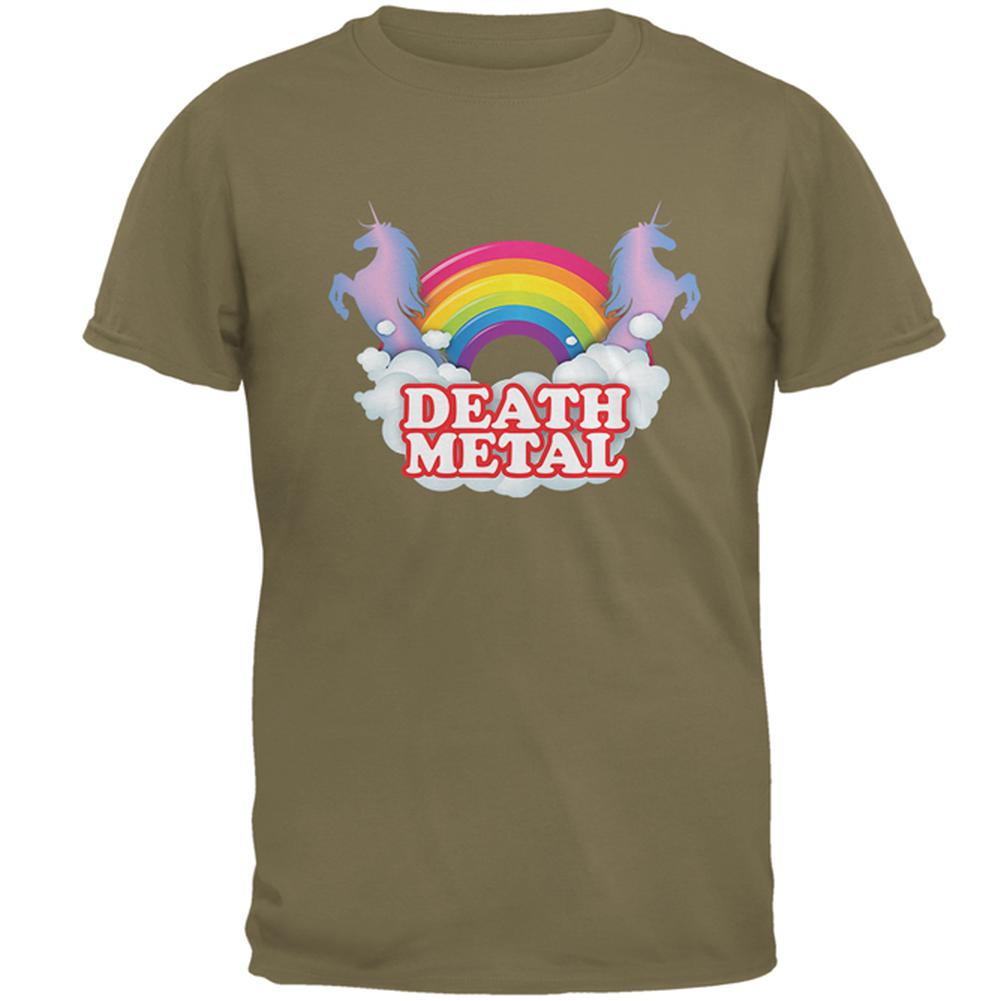 Death Metal Rainbow Unicorns Mens T Shirt Men's T-Shirts Old Glory 2XL Prairie Dust 