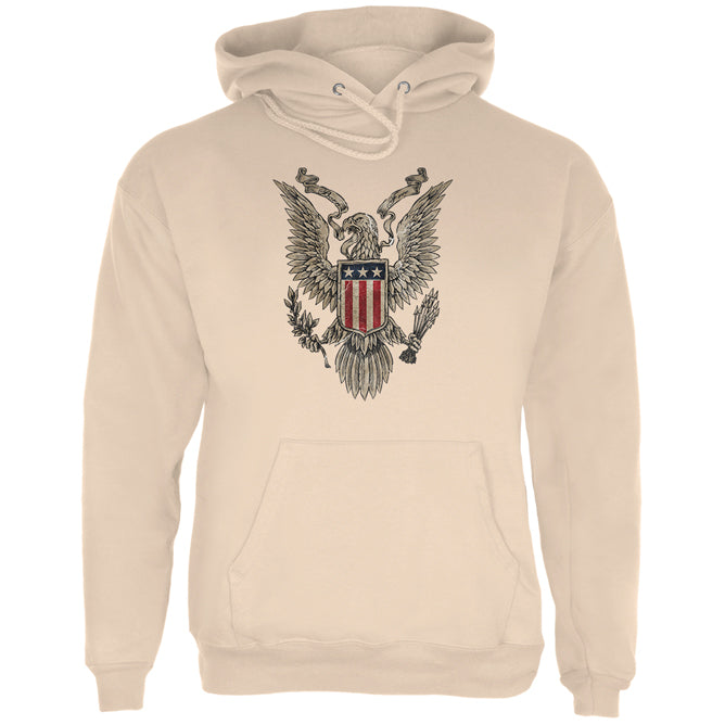 4th July Born Free Vintage American Bald Eagle Mens Hoodie Men's Hoodies 4th of July 2XL Sand 