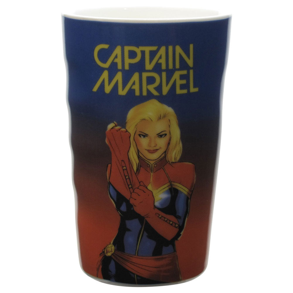 Captain Marvel - Glove Fisy Pose Ceramic Pint Glass Pint Glasses Captain Marvel   