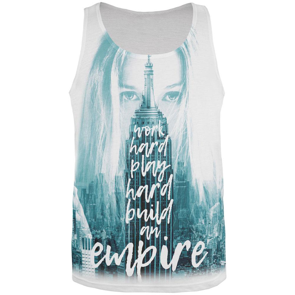 City Skyline Girl Build an Empire All Over Mens Tank Top Men's Tank Tops Old Glory 2XL Multi 