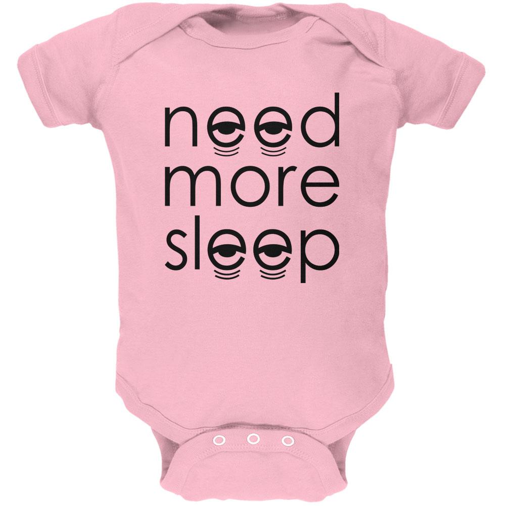 Need More Sleep Soft Baby One Piece Baby One Piece Old Glory 0-3M Light Pink 