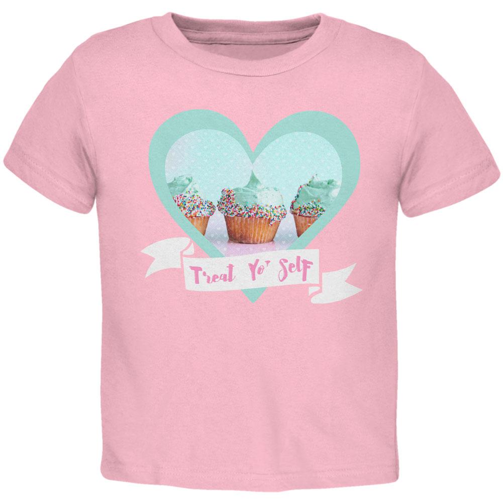 Treat Yo Self Cupcakes Toddler T Shirt Toddler T-Shirts Old Glory 2T Light Pink 