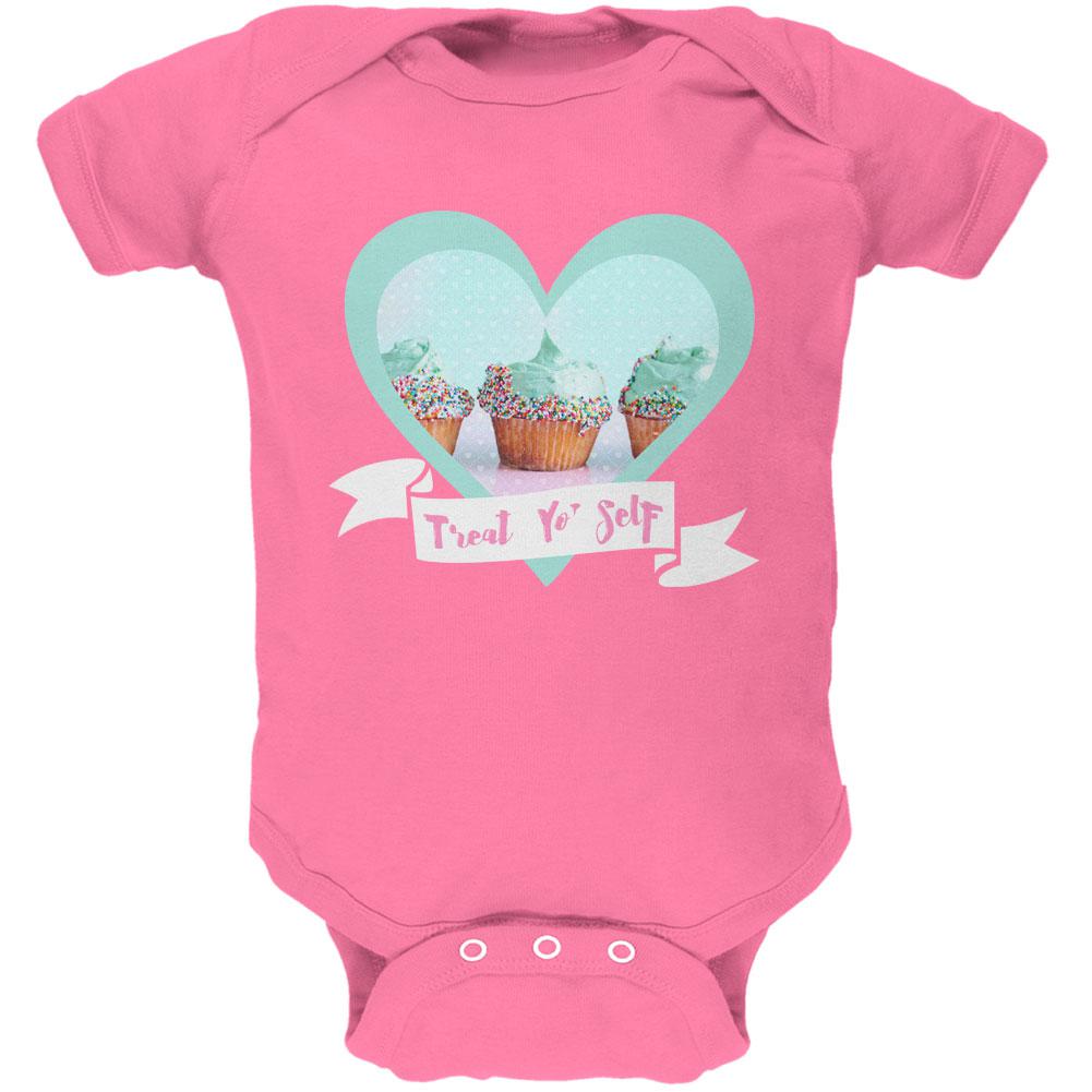 Treat Yo Self Cupcakes Soft Baby One Piece Baby One Piece Old Glory 0-3M Raspberry 