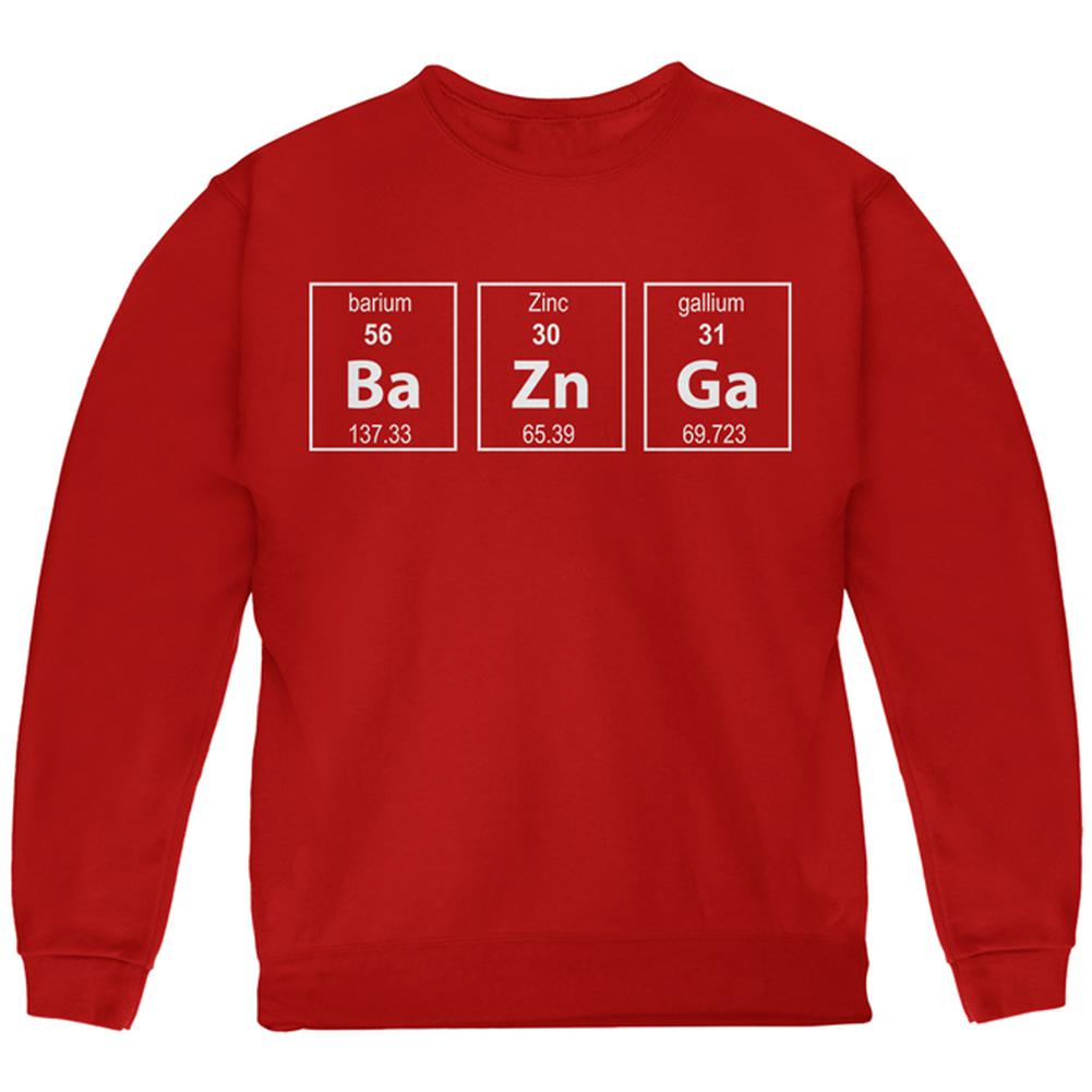 Bazinga Periodic Table Youth Sweatshirt Youth Sweatshirts Old Glory LG Red 