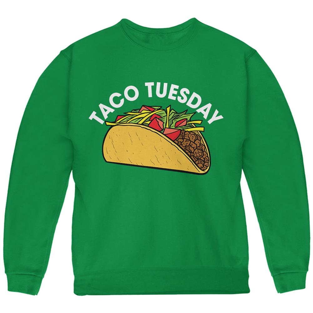 Cinco de Mayo Taco Tuesday Youth Sweatshirt Youth Sweatshirts Old Glory LG Green 