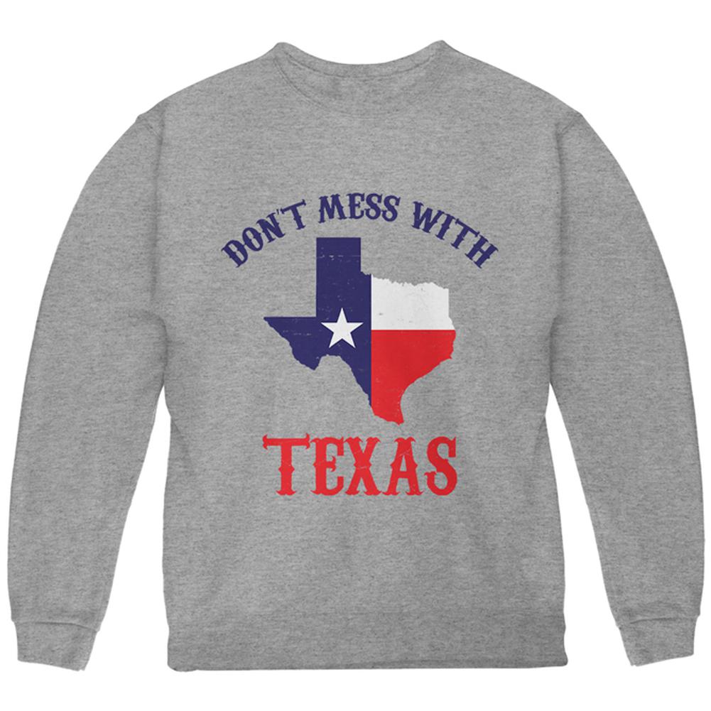 Don't Mess With Texas Youth Sweatshirt Youth Sweatshirts Old Glory LG Storm Grey 