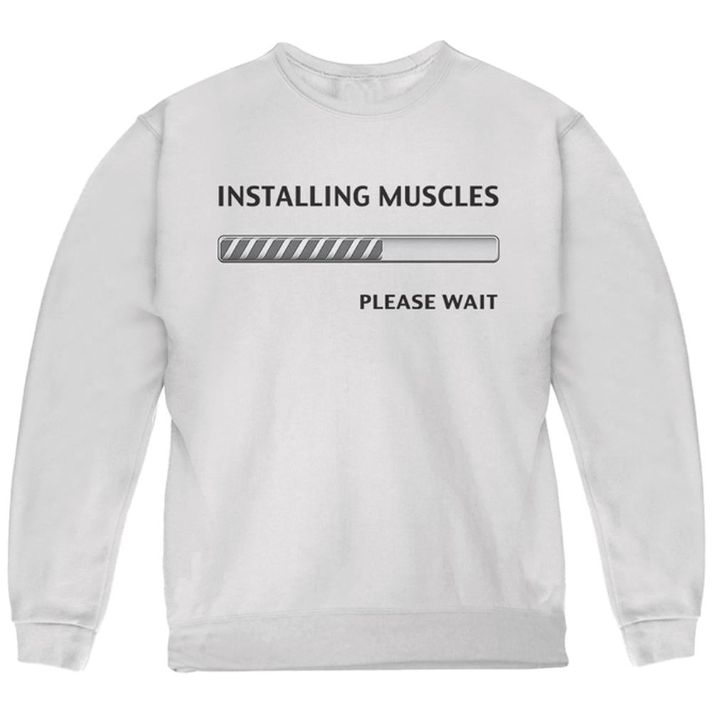 Installing Muscles Youth Sweatshirt Youth Sweatshirts Old Glory LG White 