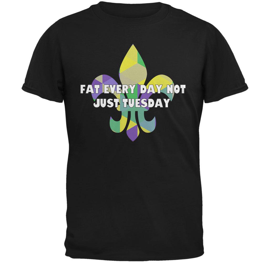 Mardi Gras Fat Tuesday Everyday Mens T Shirt Men's T-Shirts Old Glory 2XL Black 