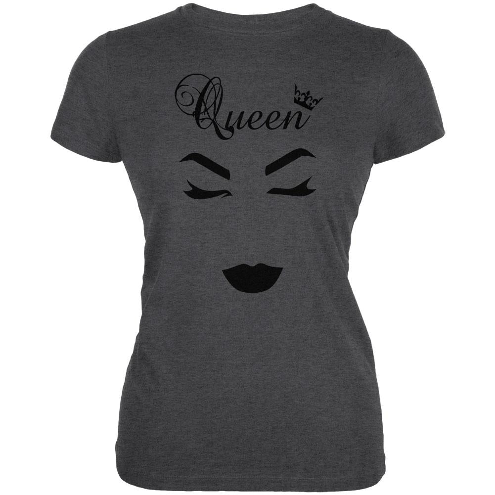 Makeup Queen Minimalist Art Juniors Soft T Shirt Juniors T-Shirts Old Glory 2XL Deep Heather 