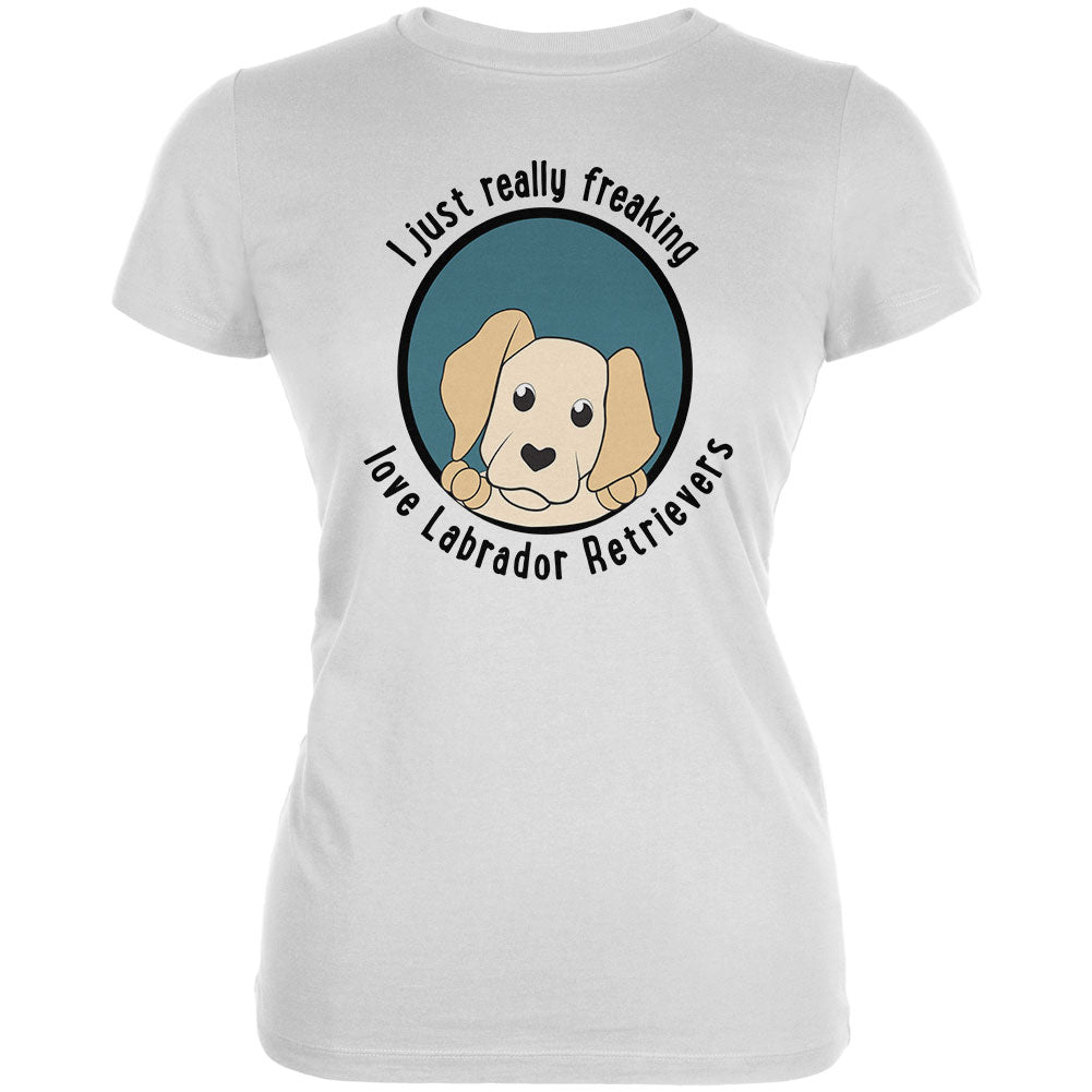 I Just Love Labrador Retrievers Dog Juniors Soft T Shirt Juniors T-Shirts Old Glory 2XL White 