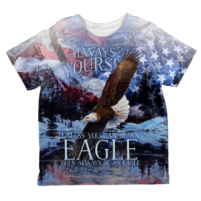 Always Be Yourself Unless American Bald Eagle All Over Toddler T Shirt Toddler T-Shirts global 2T Multi 