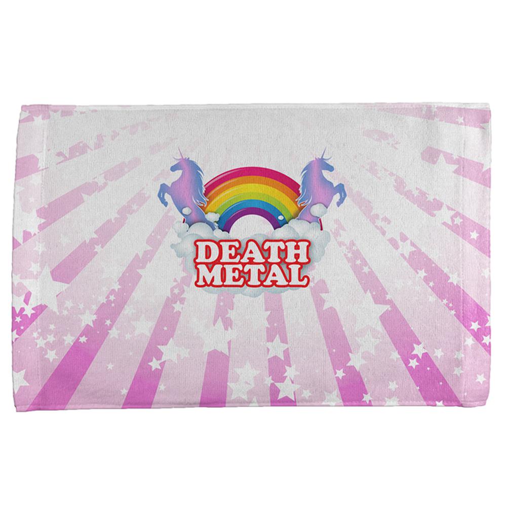 Death Metal Rainbow Unicorns All Over Hand Towel Hand Towel Old Glory OS Multi 