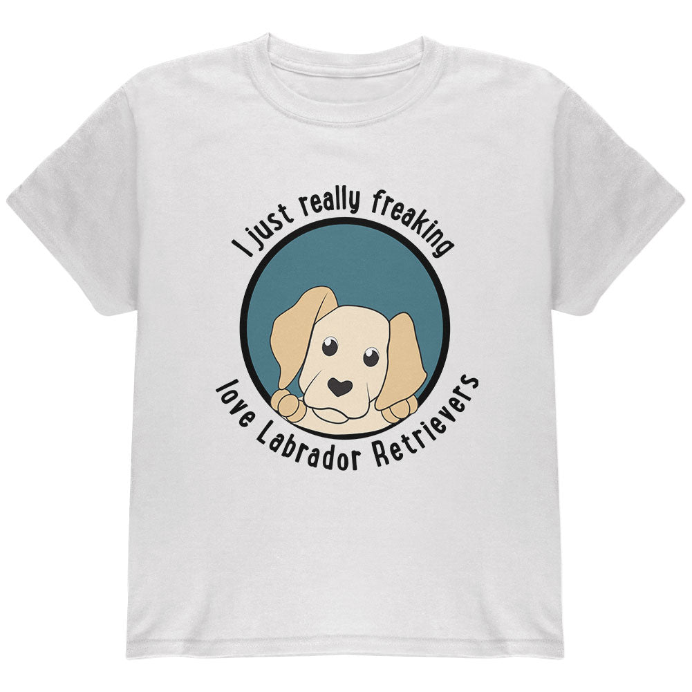 I Just Love Labrador Retrievers Dog Youth T Shirt Youth T-Shirts Old Glory YLG White 