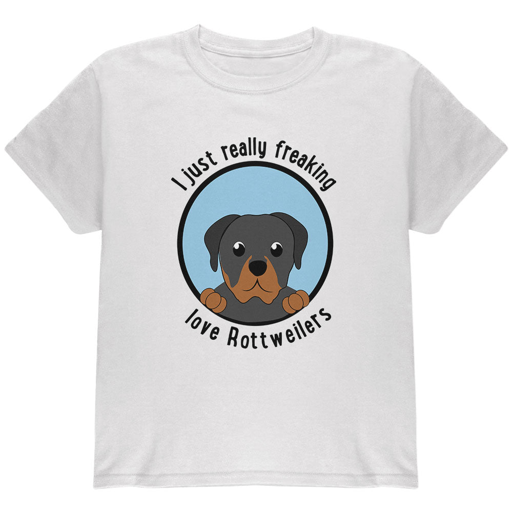 I Just Love Rottweilers Dog Youth T Shirt Youth T-Shirts Old Glory YLG White 