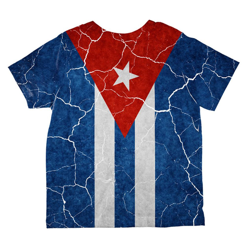 Distressed Cuban Flag All Over Toddler T Shirt Toddler T-Shirts Old Glory   