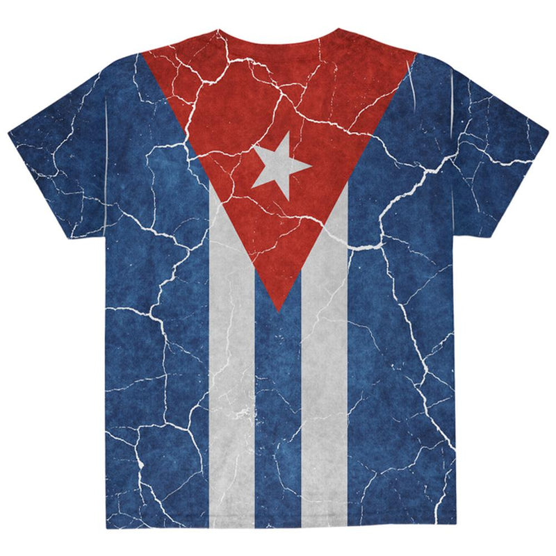 Distressed Cuban Flag All Over Youth T Shirt Youth T-Shirts Old Glory   