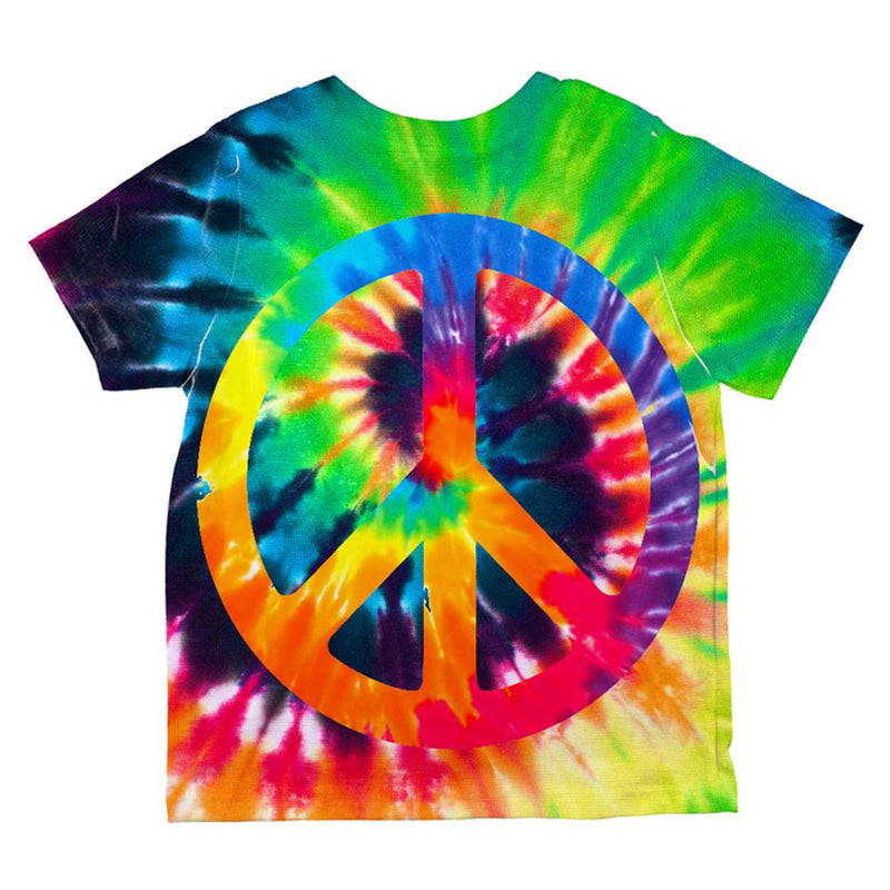 Peace Sign Tie Dye All Over Toddler T Shirt Toddler T-Shirts Old Glory   