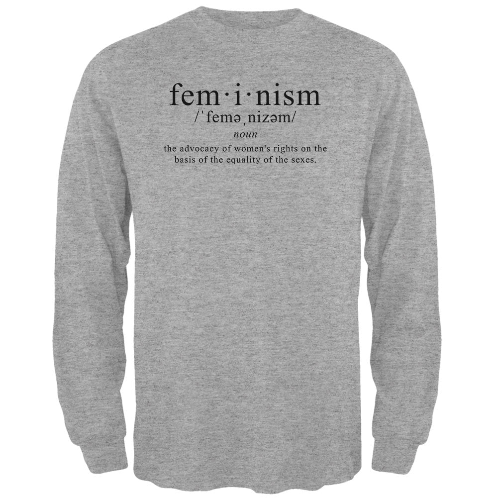 Feminism Definition Mens Long Sleeve T Shirt Men's Long Sleeves Old Glory 2XL Heather 