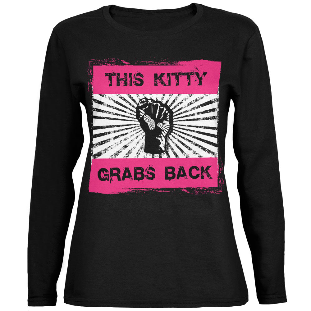 Feminist Activist This Kitty Grabs Back Ladies' Relaxed Jersey Long-Sleeve Tee Women's Long Sleeves Old Glory 2XL Black 