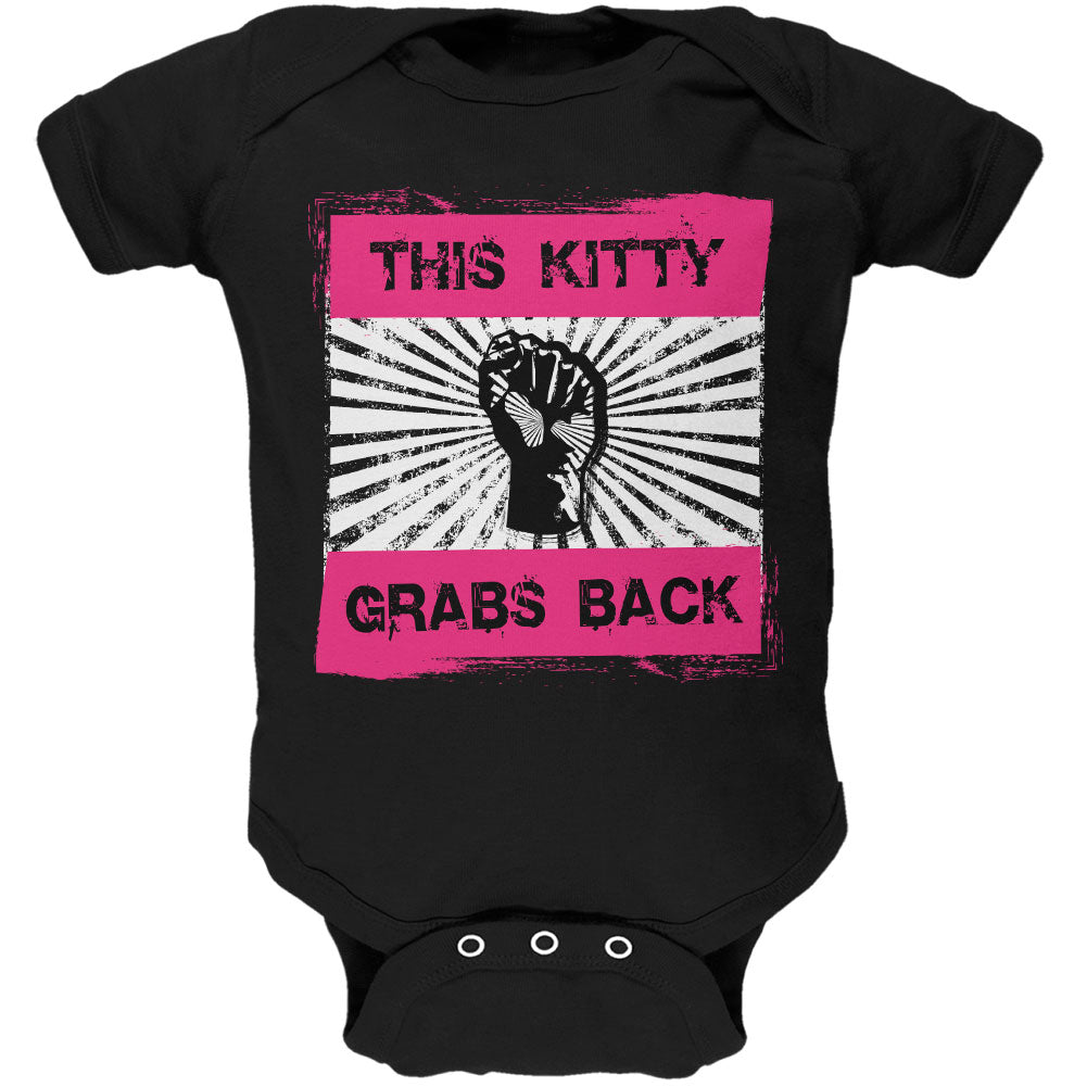 Feminist Activist This Kitty Grabs Back Soft Baby One Piece Baby One Piece Old Glory 0-3M Black 