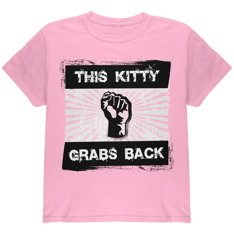 Feminist Activist This Kitty Grabs Back Youth T Shirt Youth T-Shirts Old Glory YLG Light Pink 