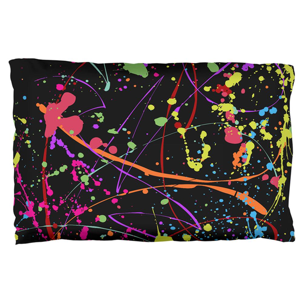 Splatter Paint Black Pillow Case Pillowcases Old Glory OS Multi 