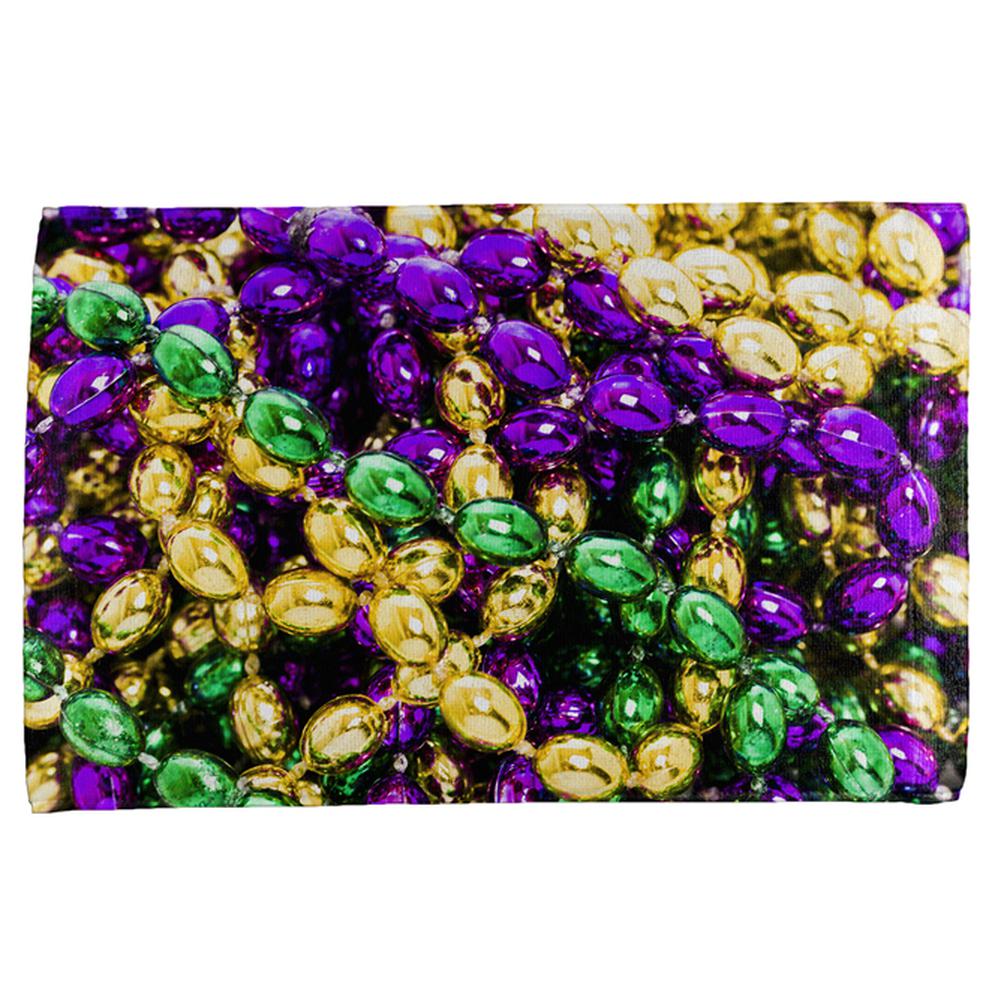 Mardi Gras Beads All Over Hand Towel Hand Towel Old Glory OS Multi 