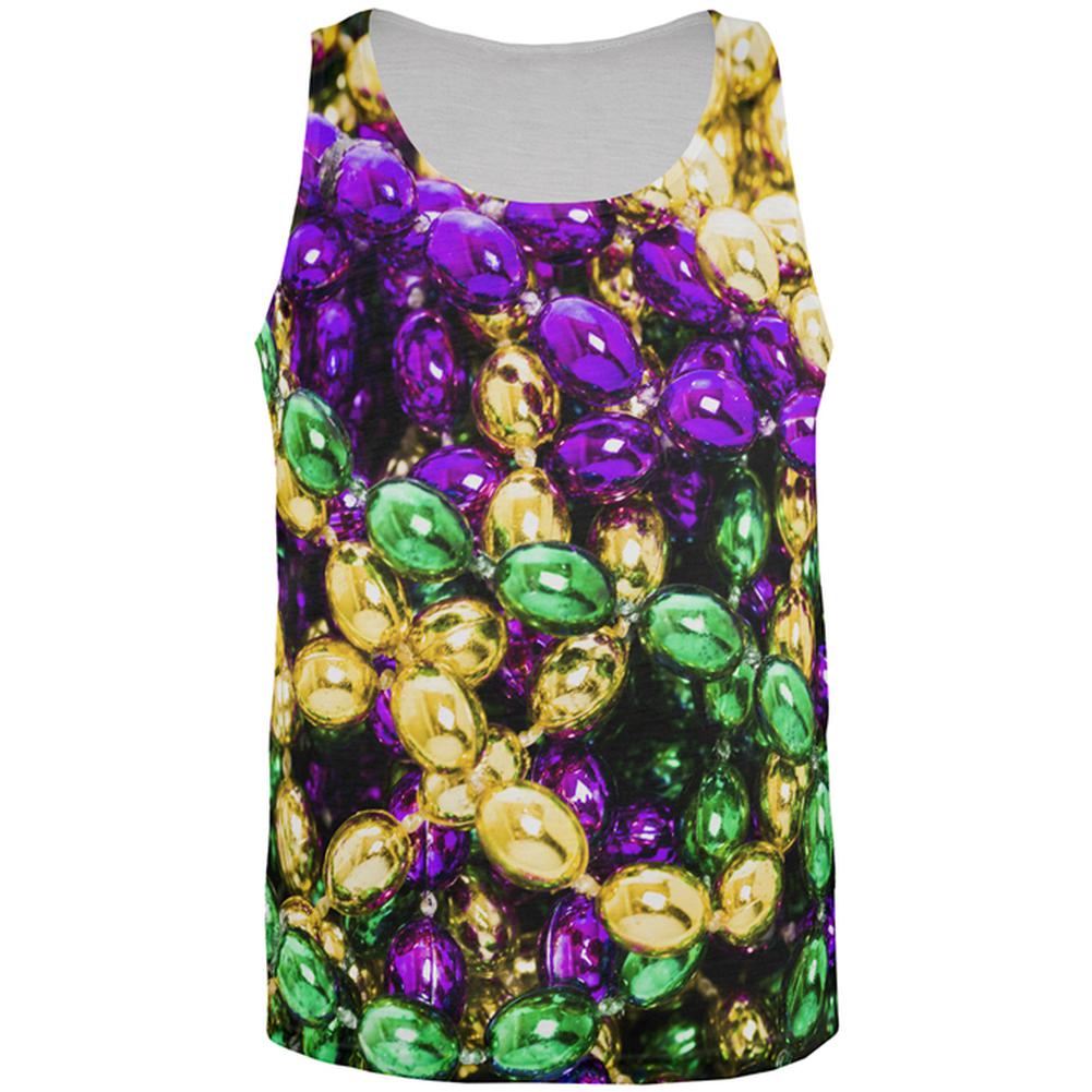 Mardi Gras Beads All Over Mens Tank Top Men's Tank Tops Old Glory 2XL Multi 