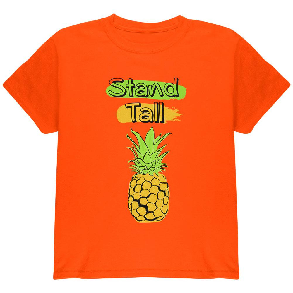 Summer Sun - Be a Pineapple - Stand Tall Youth T Shirt Youth T-Shirts Old Glory LG Orange 