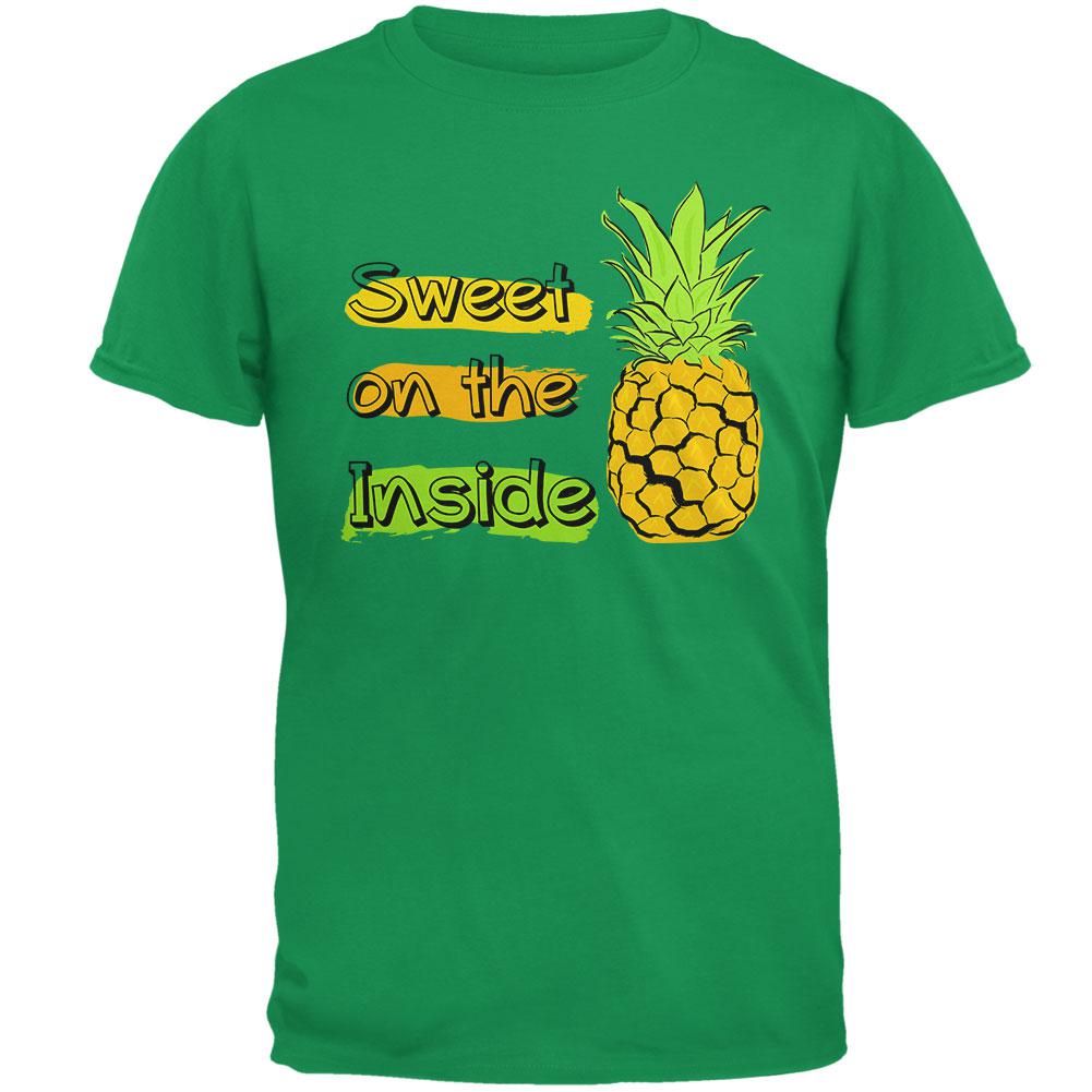 Summer Sun - Be a Pineapple - Sweet on the Inside Mens T Shirt Men's T-Shirts Old Glory 2XL Irish Green 