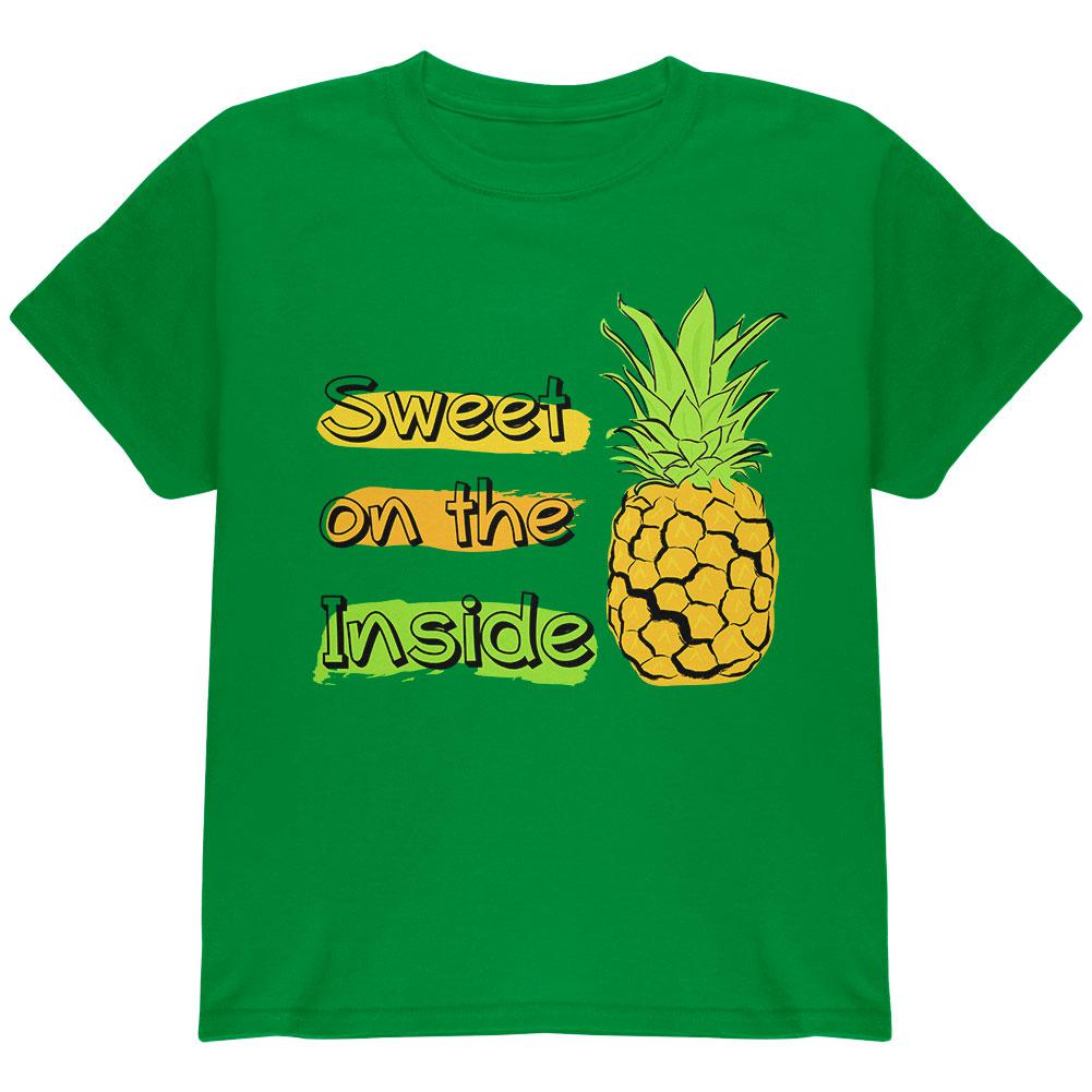 Summer Sun - Be a Pineapple - Sweet on the Inside Youth T Shirt Youth T-Shirts Old Glory LG Irish Green 