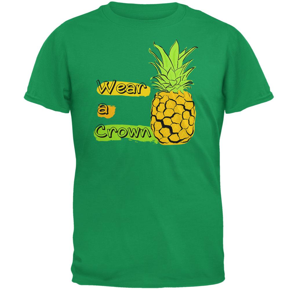 Summer Sun - Be a Pineapple - Wear a Crown Mens T Shirt Men's T-Shirts Old Glory 2XL Irish Green 