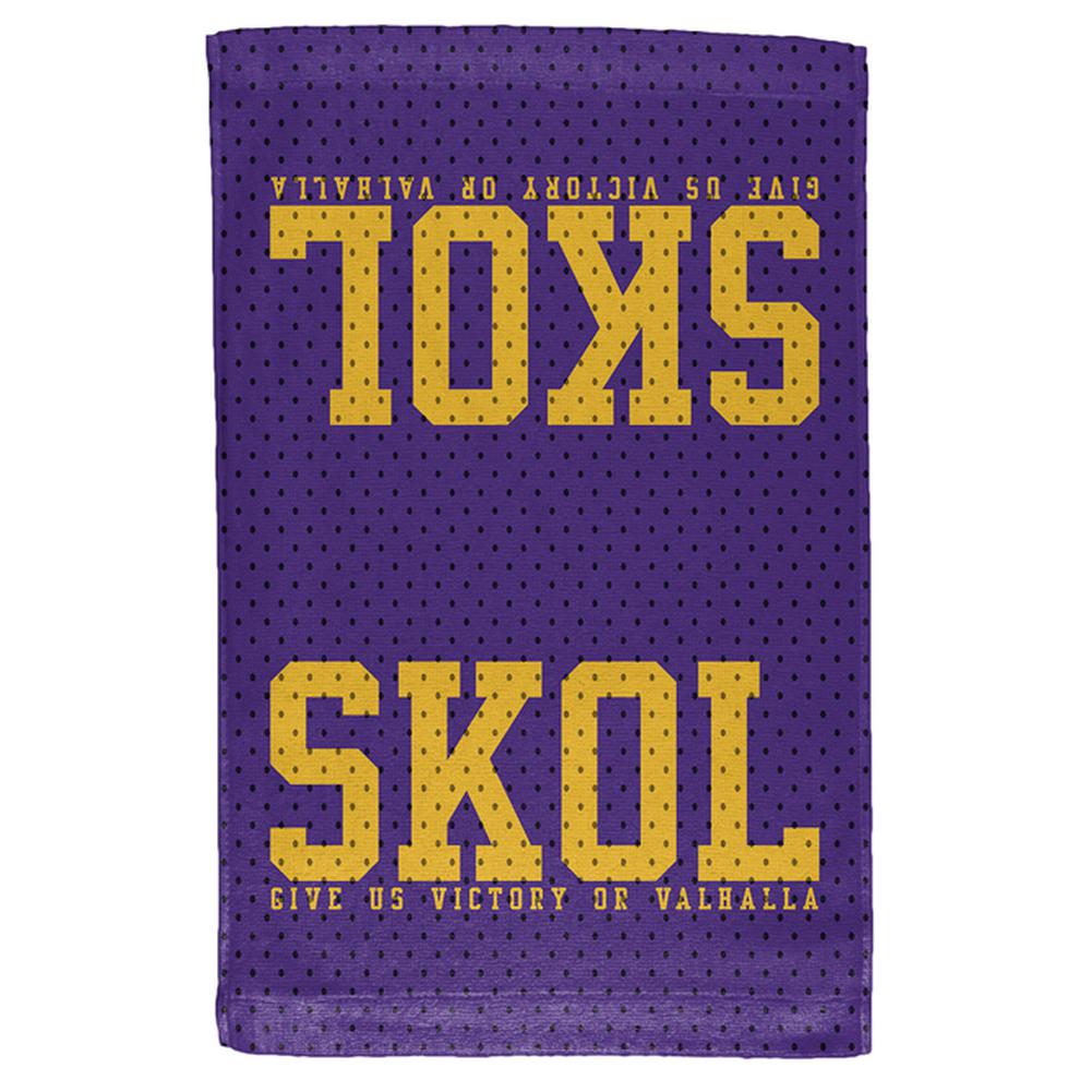 Vikings Skol Give Us Victory or Valhalla Faux Jersey All Over Sport Towel Hand Towel Old Glory OS Multi 