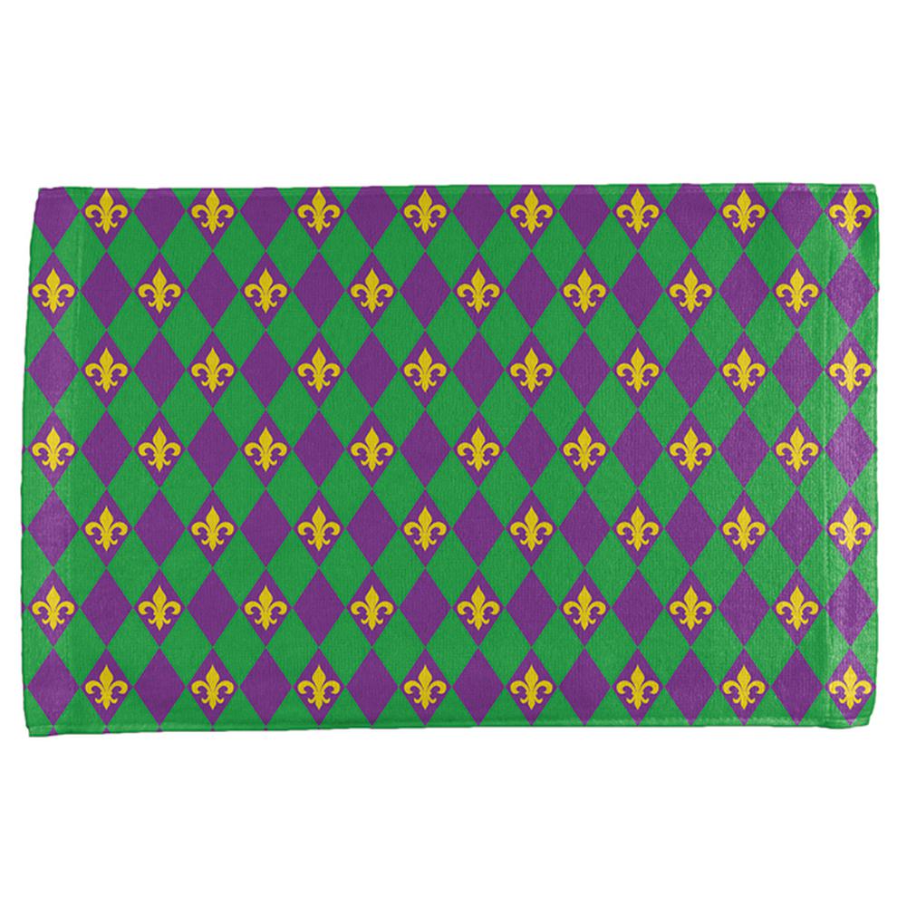 Mardi Gras Fleur De Lis All Over Hand Towel Hand Towel Old Glory OS Multi 