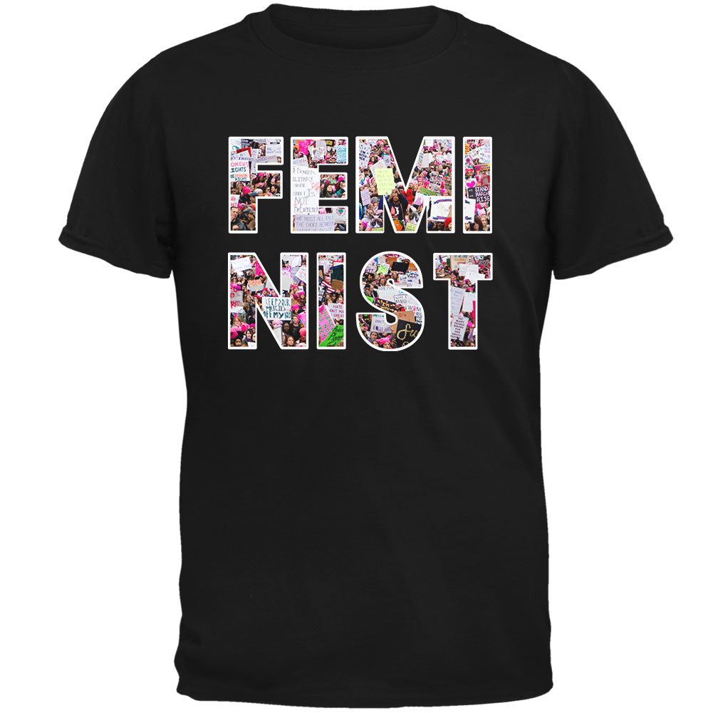 Feminist Women's March Mens T Shirt Men's T-Shirts Old Glory 2XL Black 
