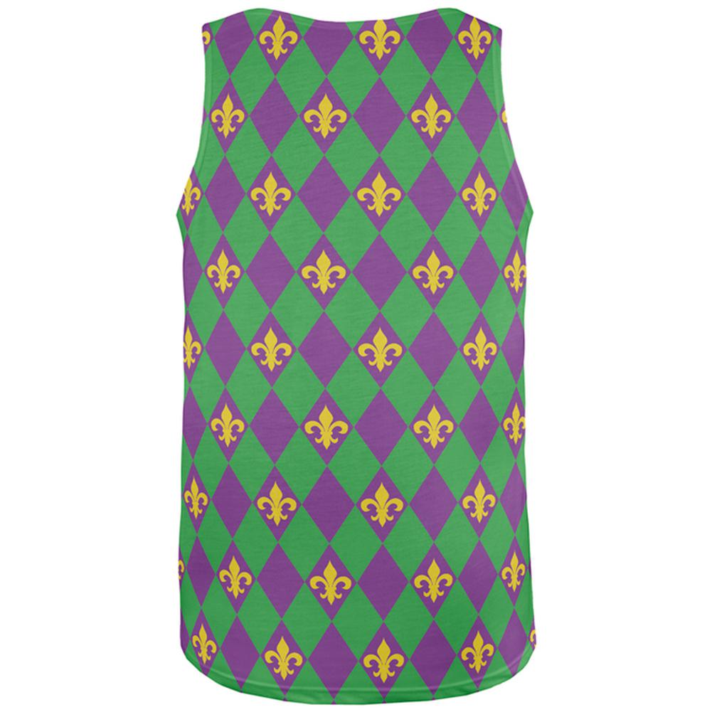 Mardi Gras Fleur De Lis All Over Mens Tank Top Men's Tank Tops Old Glory   